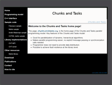 Tablet Screenshot of chunks-and-tasks.org